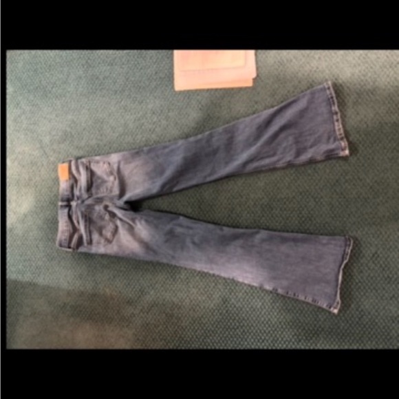 ABERCROMBIE Kids Light Blue Distressed High Rise Flare Jeans, Size 9/10 - Picture 4 of 5